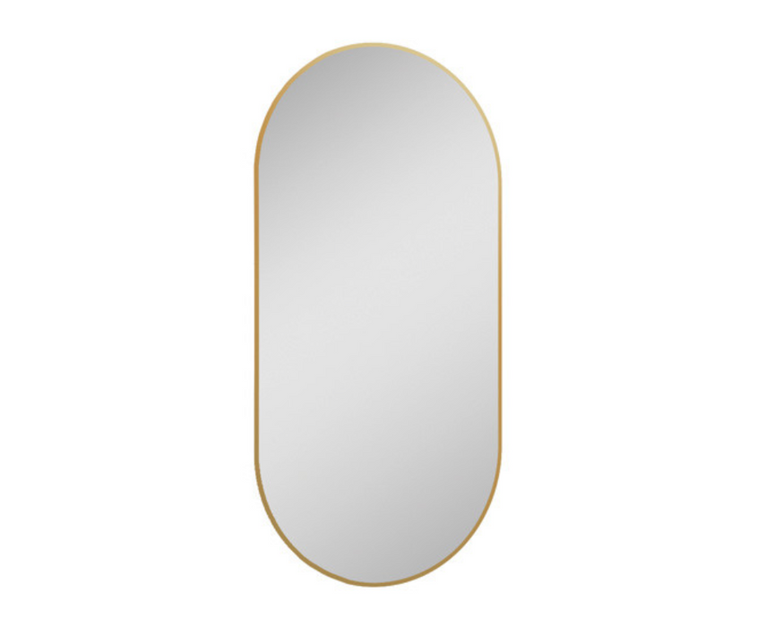 Sharon Matt Black Oval LED Mirror