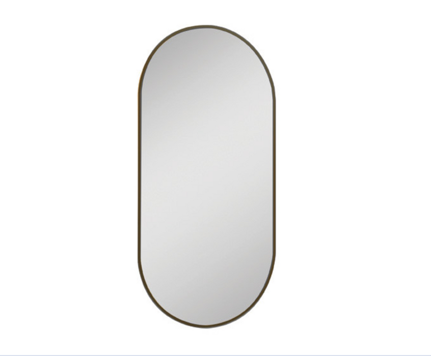Sharon Matt Black Oval LED Mirror