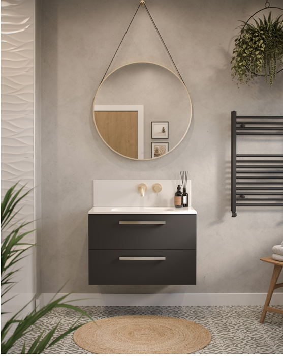 Halo Brushed Brass LED Demister/Smart Touch Mirror 800 x 800mm