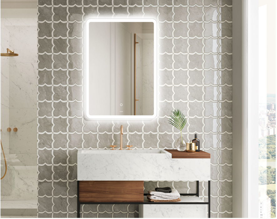 Sleek Rectangular LED Demister Mirror 600 x 800mm