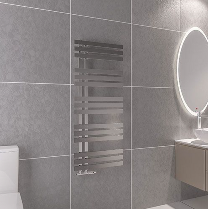 Pezzo Black Designer Towel Rail 600 x 800mm