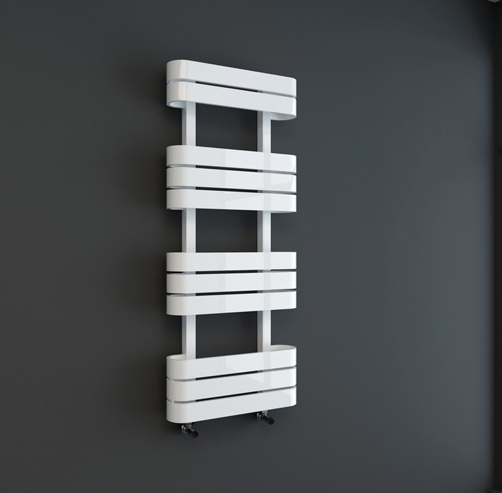 Compass White Designer Towel Rail 500 x 1200mm