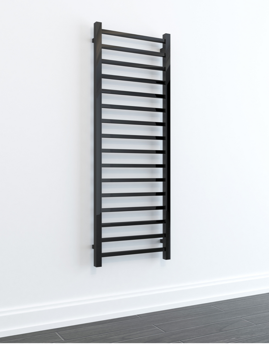 Onyx Black Nickel Designer Towel Rail 500 x 800mm