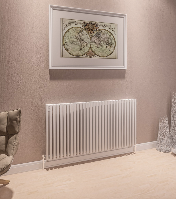 Desio White Steel Horizontal Designer Radiator 980 x 600mm