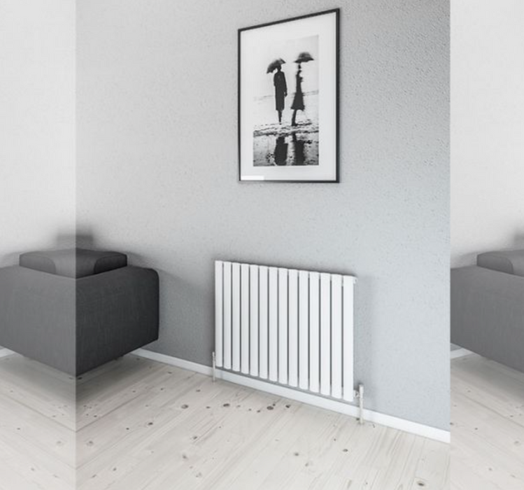 Moda White Steel Horizontal Designer Radiator 830 x 600mm