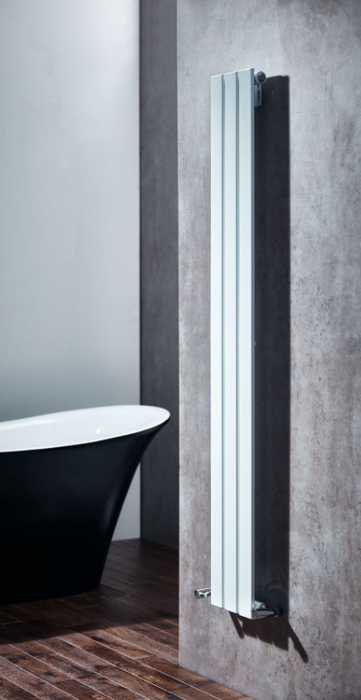 Vibe Single White Designer Radiator 380 x 1800mm