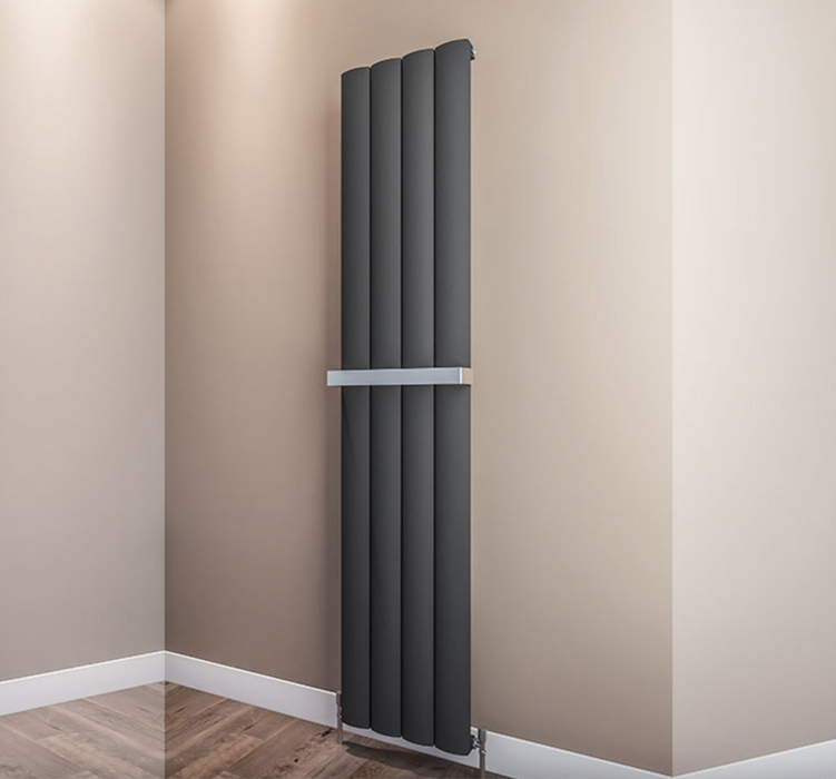 Azar Textured Anthracite Designer Radiator 375 x 1800mm