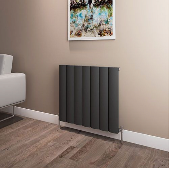 Azar Textured White Horizontal Designer Radiator 660 x 600mm
