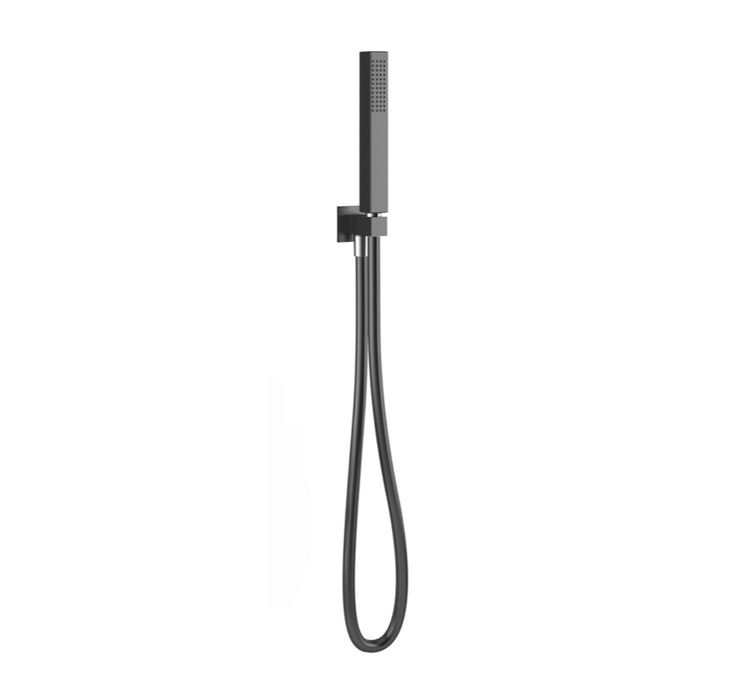 Velar Matt Black/Copper Twin Shower Valve Inc Shower Head and Hand Shower