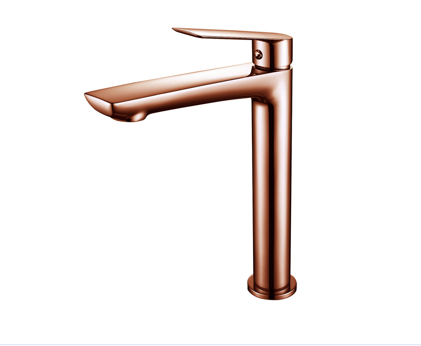 Sleek Matt Rodium Tall Basin Mixer with Click-Clack Waste