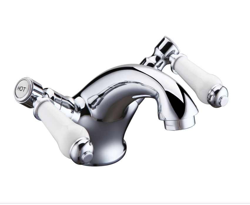 Holborn Lever Chrome Basin Mixer with Click-Clack Waste