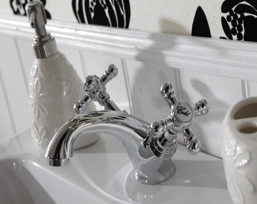 Holborn Edwardian Chrome Basin Mixer with Click-Clack Waste