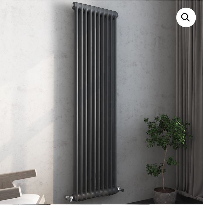 Savoy White Vintage Vertical Radiator 1800 x 372mm