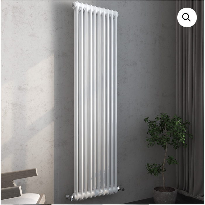 Savoy White Vintage Vertical Radiator 1800 x 548mm
