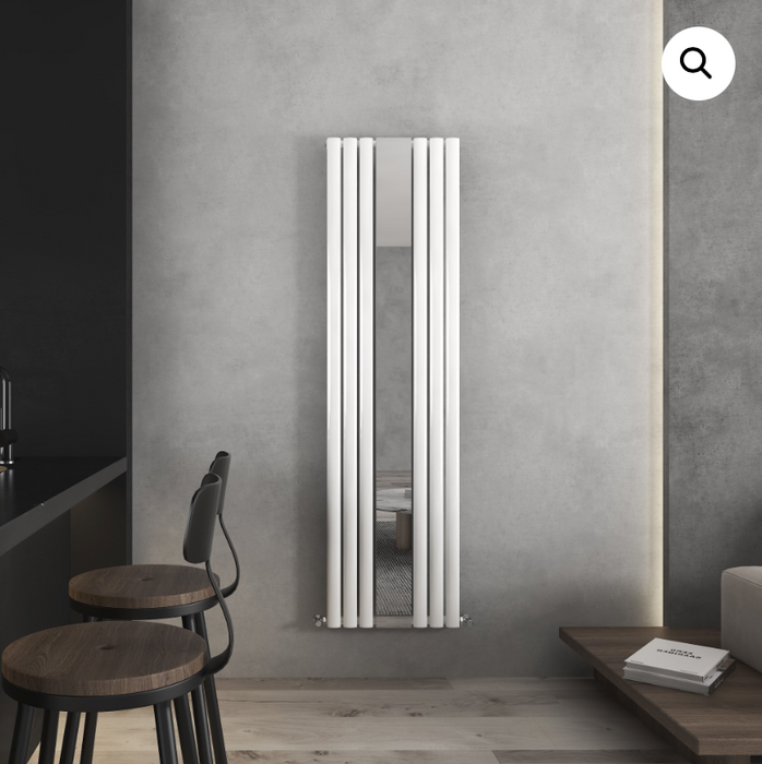 Impresso Noir Black Mirrored Radiator 1800 x 499mm