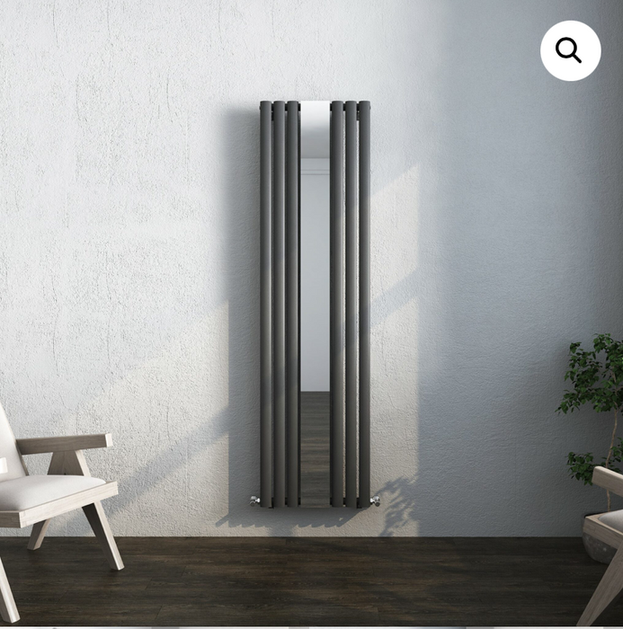 Impresso White Mirrored Radiator 1800 x 499mm
