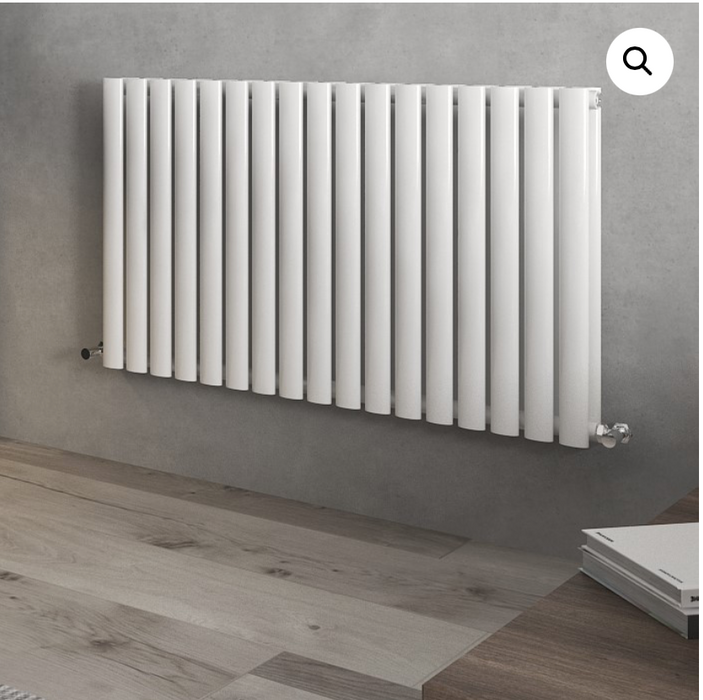 Elle Noir Black Horizontal Double Radiator 400 x 840mm