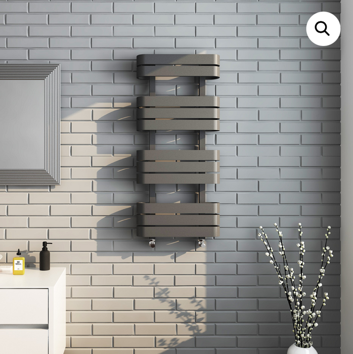 Rossi Anthracite Towel Radiator 850 x 500mm