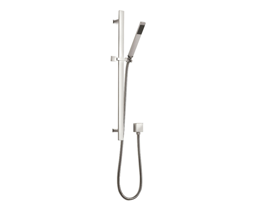 Sheer Chrome Rectangular Slide Rail Kit with Outlet Elbow