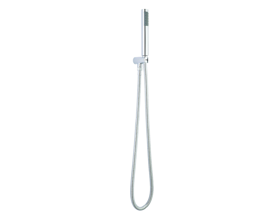 Round Chrome Elbow with Parking Bracket, Flex and Handset