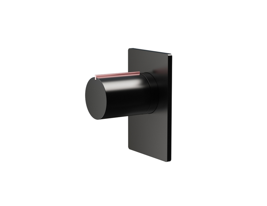 Velar Matt Black 1 Way Shower Valve