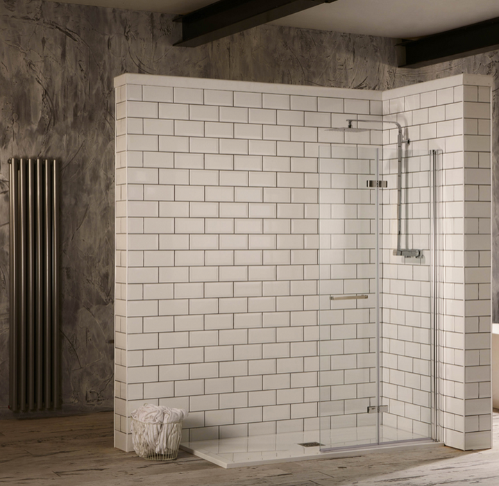 Hinged 2 Fold Walk In Closing Walk In Panel 900mm