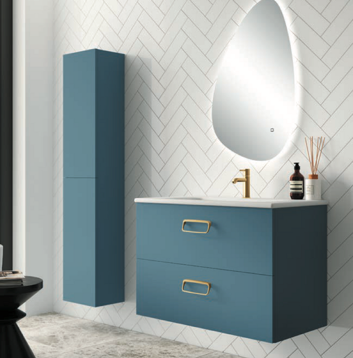 Azure Ocean Blue 600 Wall Hung Vanity with Basin