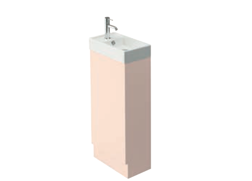 Azure Matt White 400 Cloakroom Unit with Basin