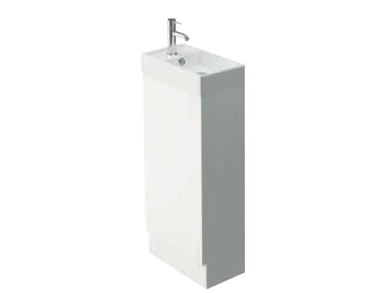 Azure Matt White 400 Cloakroom Unit with Basin