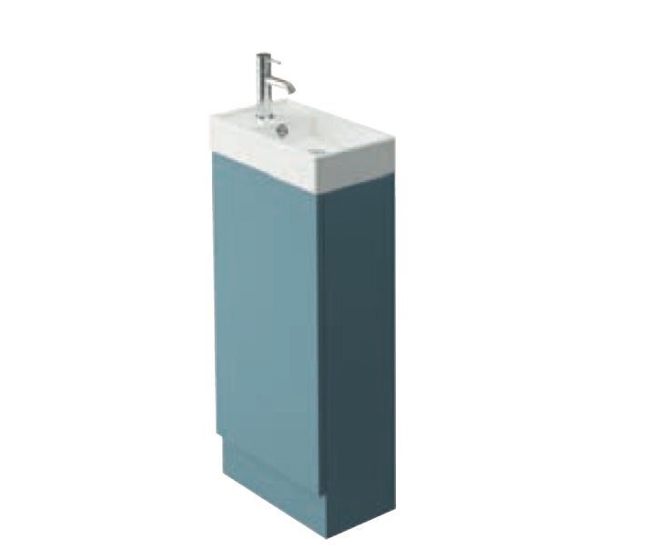 Azure Matt White 400 Cloakroom Unit with Basin