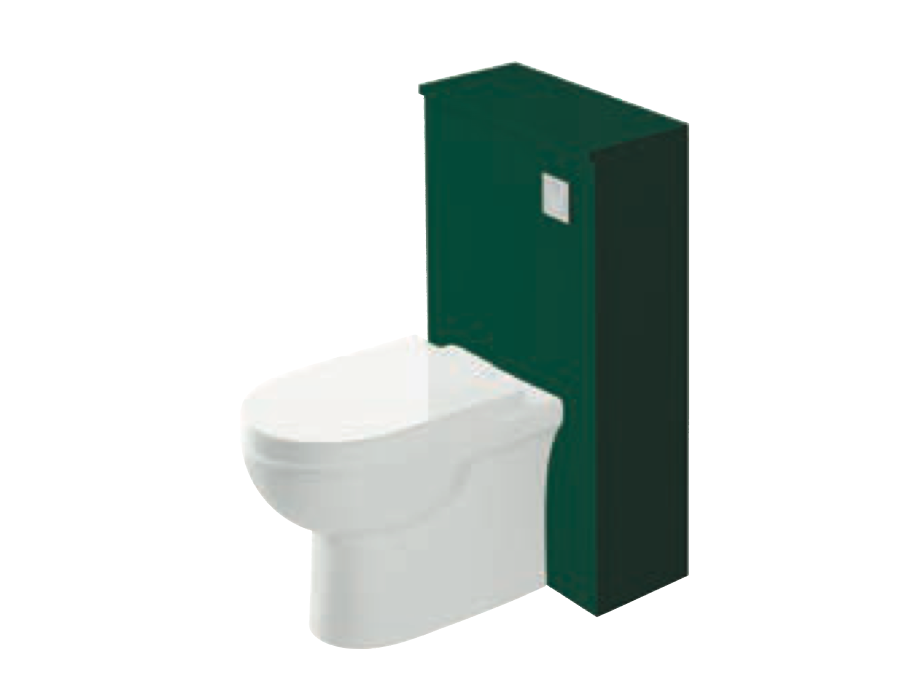 Azure Forest Green 500 BTW Unit with Pan and Soft Close Seat