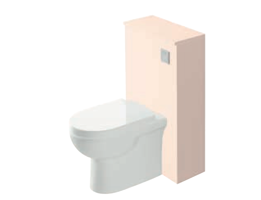 Azure Ocean Blue 500 BTW Unit with Pan and Soft Close Seat