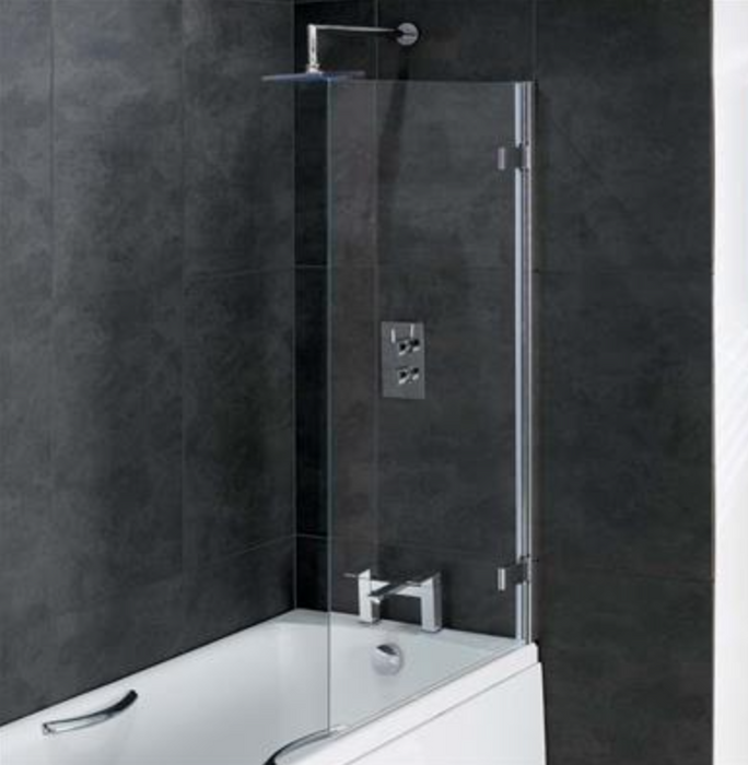 Volente Chrome Hinged Bath Screen 850 x 1500mm