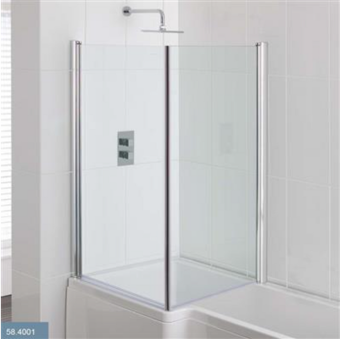 Beaufort Silver Type One L-Shape Bath Screen
