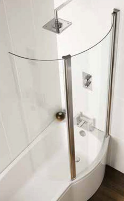 Revised Type Two Silver Folding Bath Screen RH