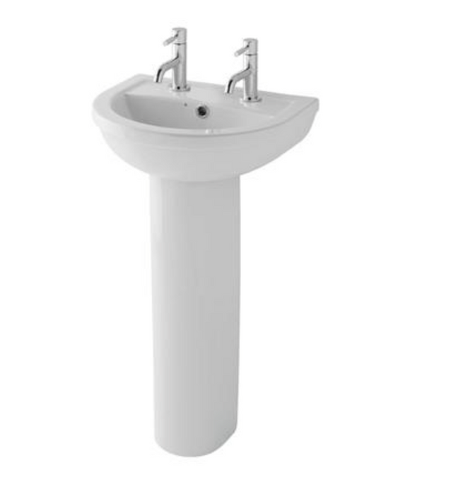 Dura 500 1TH Basin with Pedestal