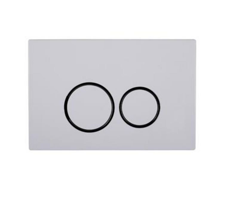 R Series Chrome Black Ring Push Plate