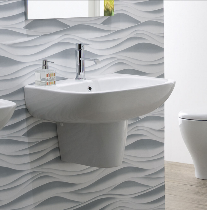 Albano 650 Basin with Semi-Pedestal