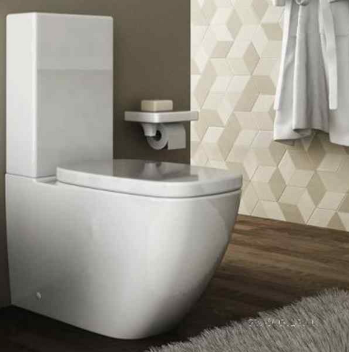 Novara Close Coupled WC Pan with Cistern and Soft Close Seat