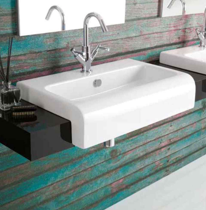 Piave 650 Semi-Recessed Basin