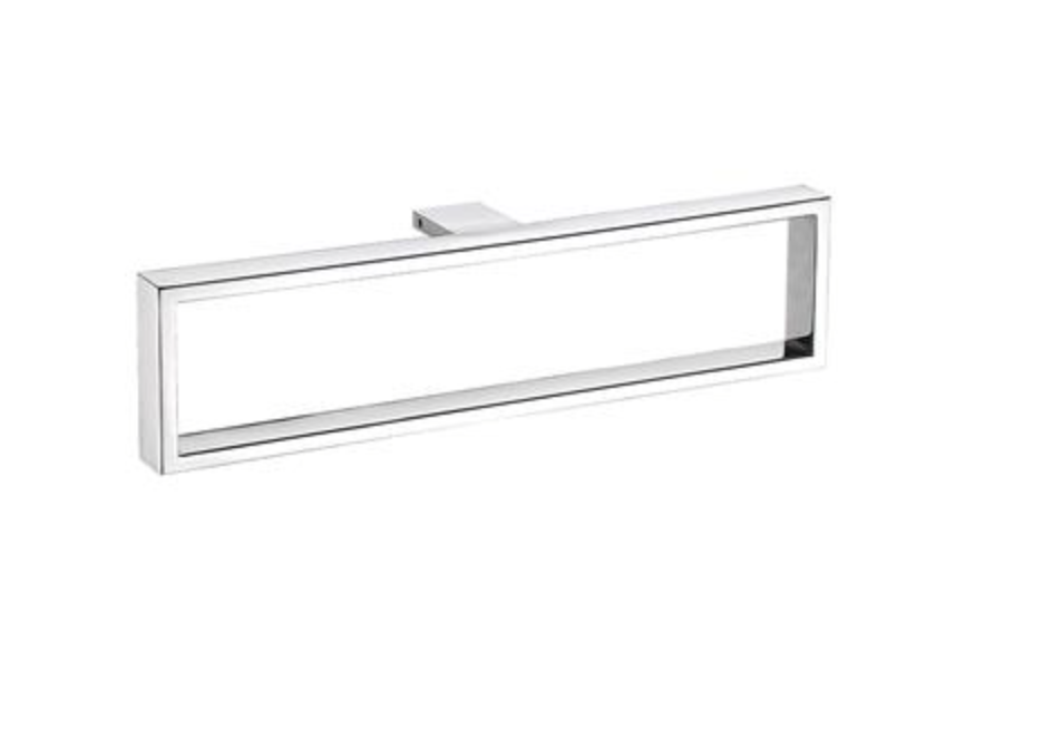 Alento Chrome Square Towel Ring