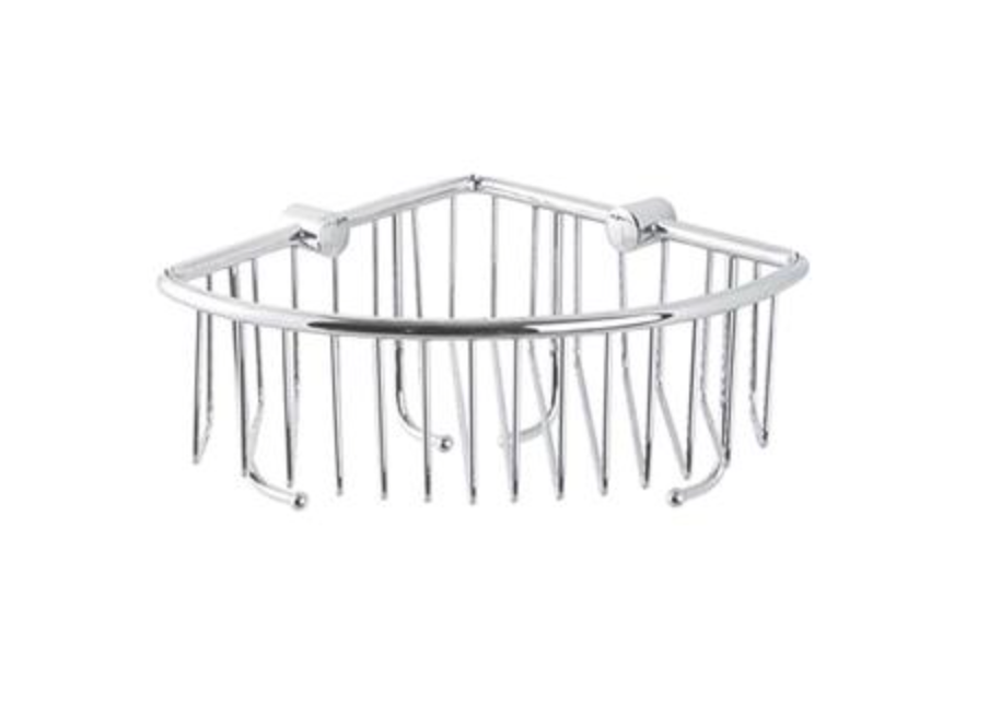 Sold Brass Corner Basket