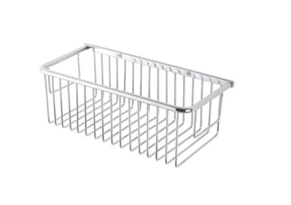Sold Brass Rectangular Wall Basket