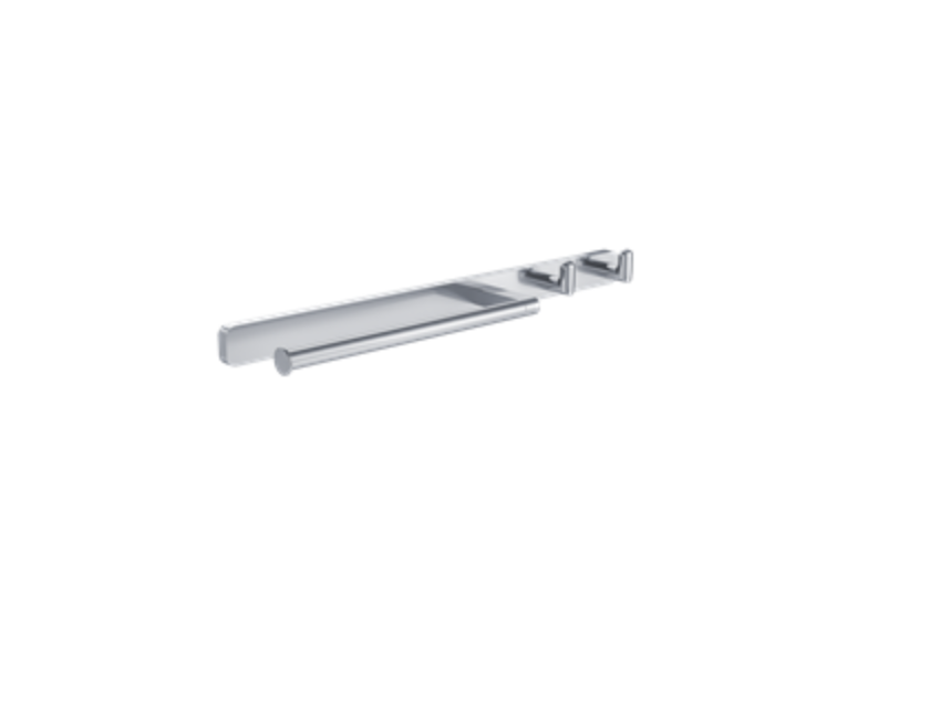 Asti Chrome Towel Ring and Double Hook