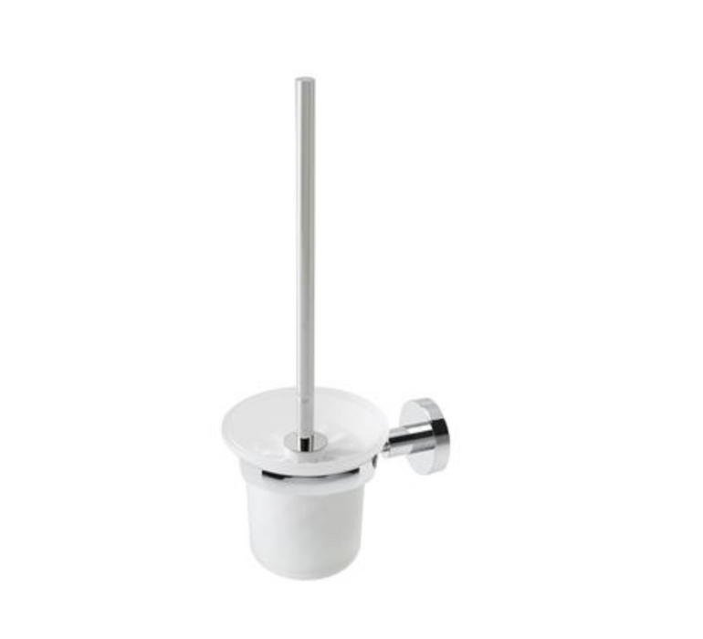 Genoa Solid Brass Glass Brush Holder