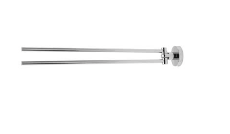 Genoa Solid Brass Double Split Towel Rail