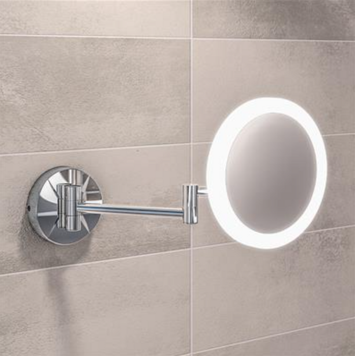 Square LED Double Swing Vanity Mirror