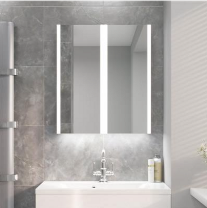 Caldini Soft Double Door Mirror Cabinet 600 x 700mm