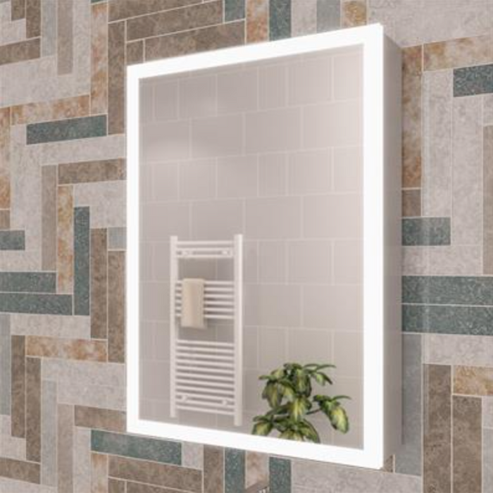 Cassio Soft Double Door Mirror Cabinet 600 x 700mm