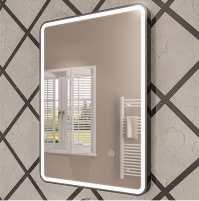 Arno Black Frame LED Mirror 600 x 800mm